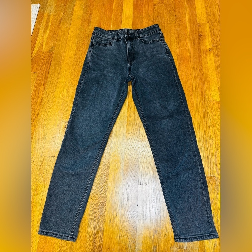 American Eagle Stretch Mom Jeans Women’s 6 Regular Black Gray High Rise